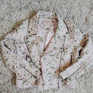 Pink Floral Moto Jacket